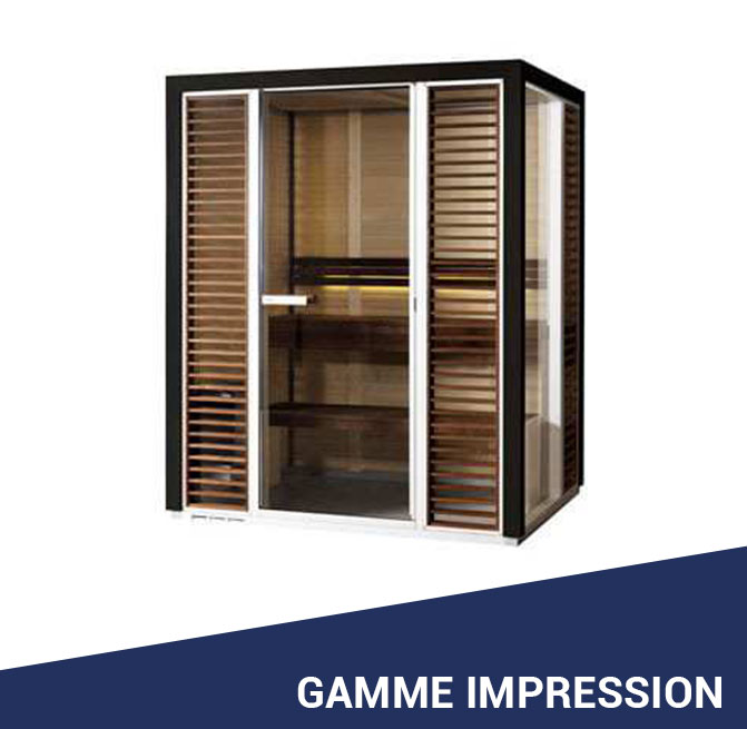 Sauna d'intérieur, gamme impression